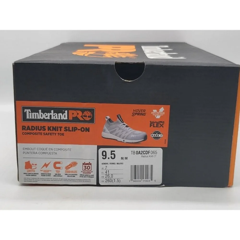 Timberland PRO Radius Knit Slip-On Womens 9.5 Composite Toe Work‎ Shoes NWB